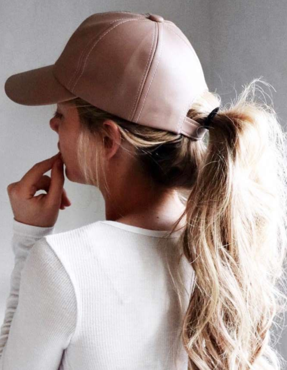 Baseball Cap with Long Hair