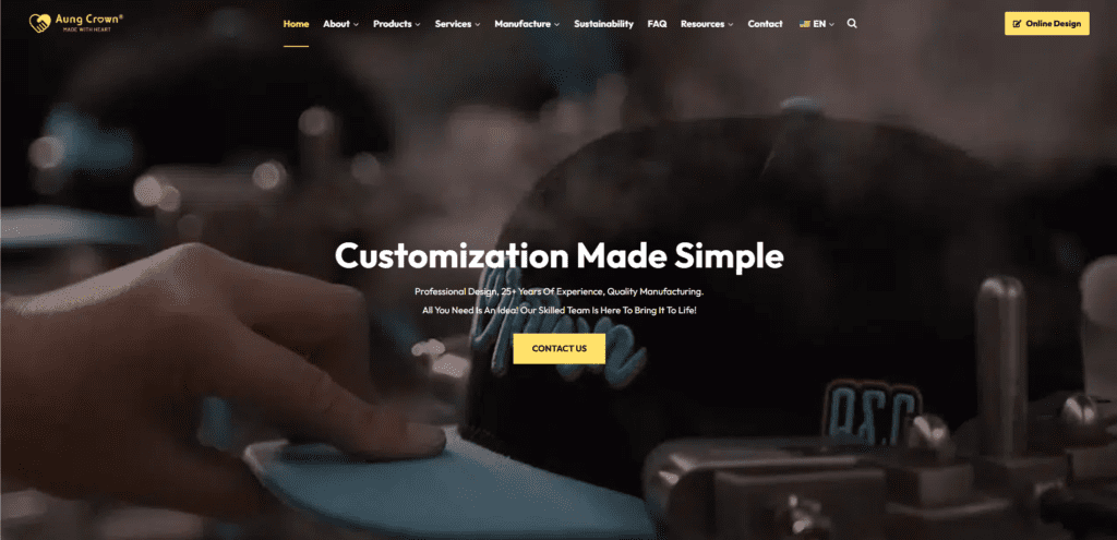 aungcrown JoinTop | Custom Hat Manufacturer Supplier | OEM ODM Headwear Factory