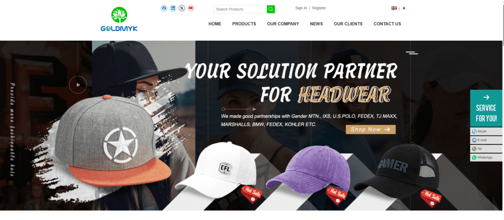 goldmyk JoinTop | Custom Hat Manufacturer Supplier | OEM ODM Headwear Factory