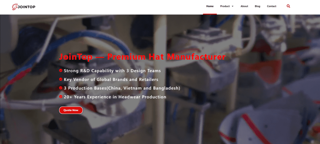 jointopcap Hat manufacturer JoinTop | Custom Hat Manufacturer Supplier | OEM ODM Headwear Factory