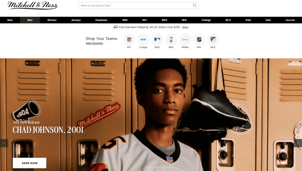 Mitchell Ness website