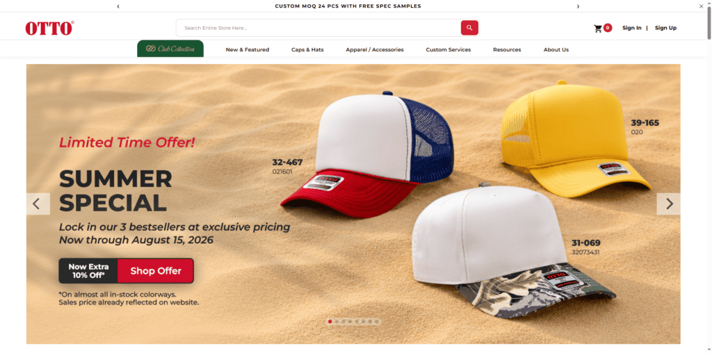OTTO Cap website JoinTop | Custom Hat Manufacturer Supplier | OEM ODM Headwear Factory OTTO Cap website