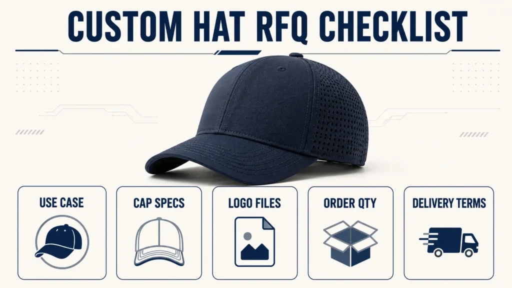 Custom hat RFQ checklist for comparable supplier quotes